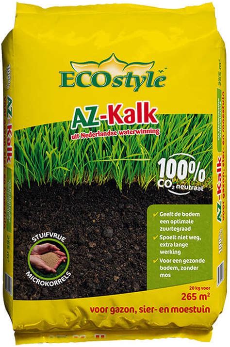 ecostyle az kalk micro korrel voor gazon sier en moestuin corrigeert zuurgraad bol