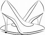 Shoes Drawing Shoe Clipart Line Vector Heels High Sketch Ladies Coloring Draw Converse Womens Footwear Heeled Sneaker Walking Svg Drawings sketch template