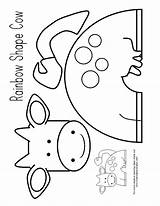 Cow Rainbow Template Crafts Preschool Animal Templates Farm Animals Activities Craft Ihop Kids Sheets Printable Makinglearningfun Coloring Shape Pattern Pages sketch template