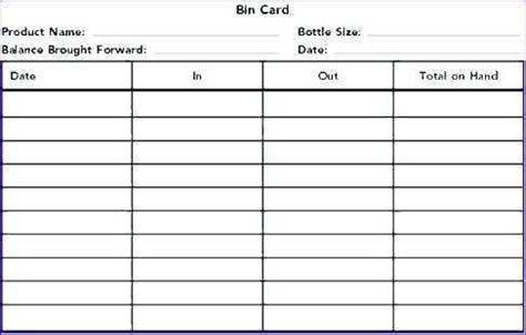 stock card template excel cards design templates