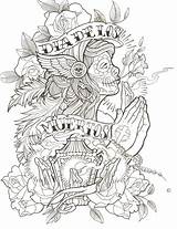 Chicano Drawings Thug Outline Muertos Willemxsm Getcolorings Sketches Pag sketch template