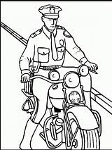 Coloring Policeman Pages Printable Kids sketch template
