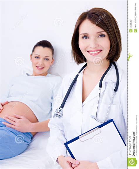 Doctor With Pregnant Woman Stock Image Image Of Mother 12522505