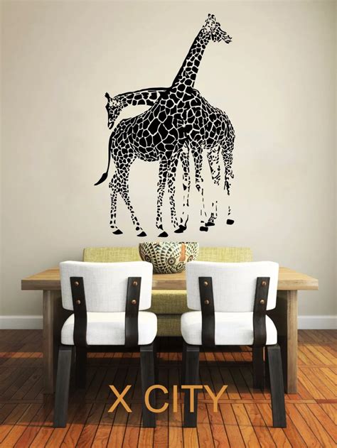 buy giraffe animals jungle safari african childrens decor kids vinyl sticker