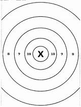 Printable Coloring Bullseye Target Template Shooting sketch template