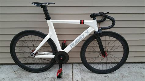 planet  pro carbon track bike pearl white frame chicago stolen