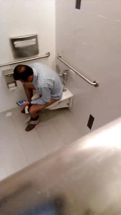 str8 spy nerd daddy in public toilet male voyeur porn at