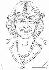 Coloring Pages Camilla Royal Family British Parker Bowles Maatjes sketch template