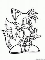 Miles Colorkid Colorir Sonic sketch template