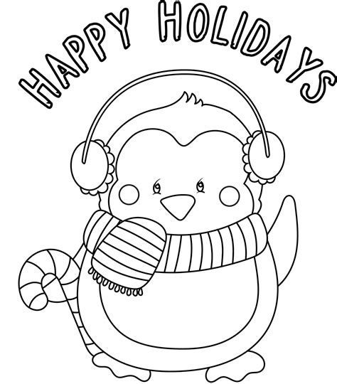 happy holidays coloring page   fun crafts kids