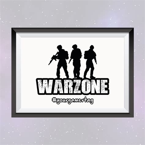 personalised call  duty warzone  print etsy