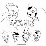 Miraculous Kwami Kwamis Xcolorings sketch template