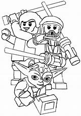 Wars Star Coloring Lego Pages Template sketch template