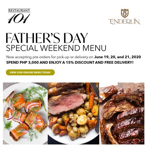 Father S Day 2020 Top Promos For Dads Of All Ages Restaurant 101