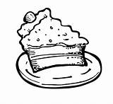 Slice Cake Coloring Pages Clipart Drawing Kids Color Tocolor Clipartmag sketch template