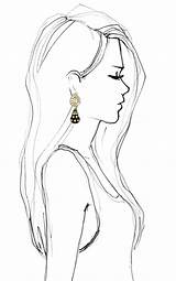 Side Drawing Girl Hair Paintingvalley sketch template