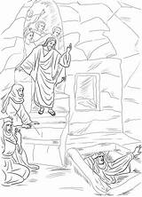 Lazarus Auferweckung Ausmalbild Supercoloring Resurrection Tissot sketch template