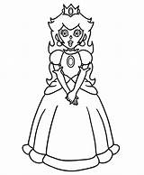 Princess Coloring Pages Peach Print Mario Kids Printable Daisy Rosalina Bros Paper Color Clipart Super Bestcoloringpagesforkids Colouring Sheets Clip Library sketch template