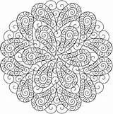 Coloring Pages Mindfulness Adults Paisley Mandala Pattern Mandalas Da Colorare Creative Printable Color Book Haven Print Dover Publications Interior Adult sketch template