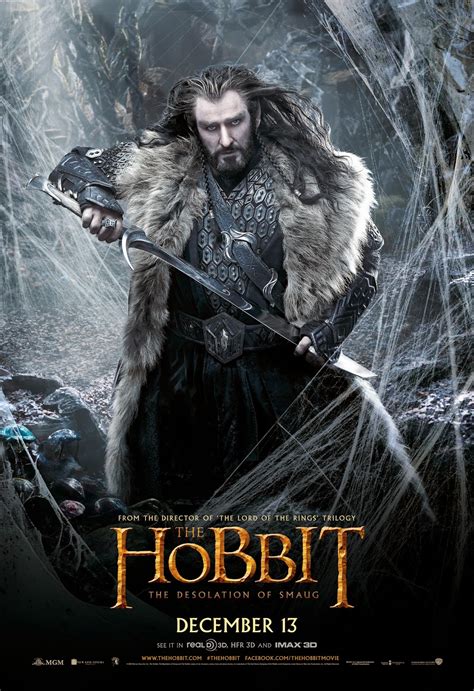 hobbit  desolation  smaug thorin oakenshield poster