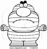 Mummy Angry Pudgy Clipart Cartoon Thoman Cory Outlined Coloring Vector 2021 sketch template