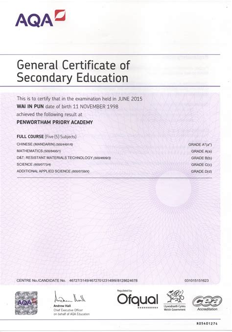 gcse english language  maths certificates