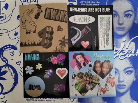 wts newjeans sticker pack set bluebook album inclusions hobbies