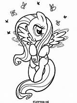 Fluttershy Pony Little Coloring Pages Drawing Unicorn Horse Twilight Colouring Clipartmag Dash Rainbow Choose Board sketch template
