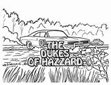 Dukes Hazzard Cooter sketch template