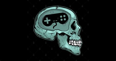 gamer skull  gaming controller cool gamers video game video games lover gift sticker