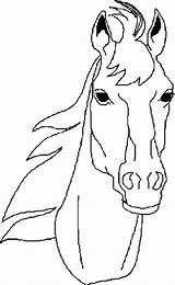Coloring Horses Stencil sketch template