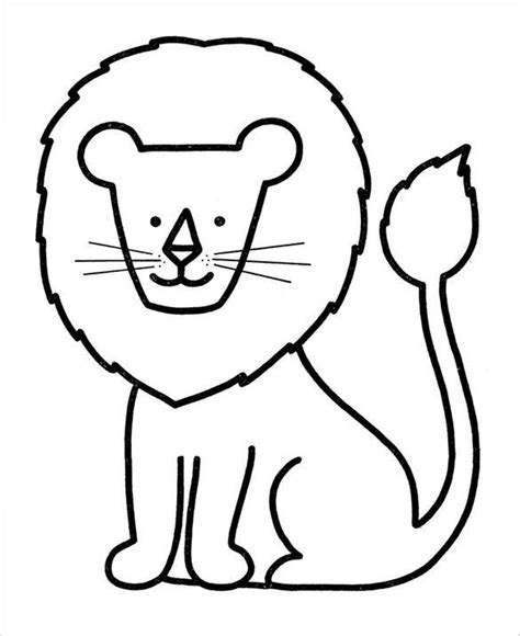 coloring pages lion preschool coloring page