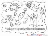 Sheet Pentecost Colouring Pigeon Coloring Title Pages sketch template