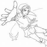 Ocarina Time Coloring Pages Link Getdrawings Getcolorings sketch template