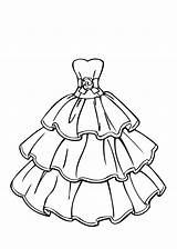 Coloring Pages Clothes Dresses Quality High Print sketch template