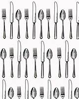 Fork Knife Spoon Set Silverware Domain Public Background Publicdomainpictures sketch template