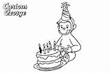 Coloring George Pages Curious Birthday Happy Printable Kids sketch template