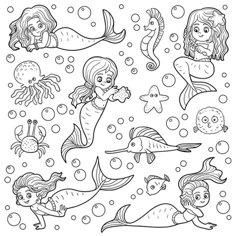 coloring pages unicorn mermaid