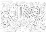 Colouring Summer Doodle Pages Become Member Log Kids sketch template