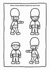 Colouring Queens Activities Guards Jubilee Books London Priddy sketch template