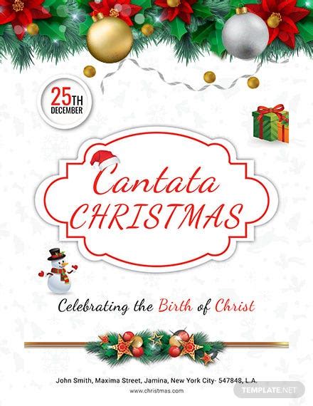 cantata christmas poster template apple pages psd templatenet