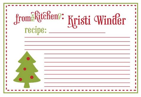 printable recipe cards christmas    printables printablee