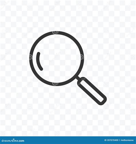 outline search icon vector illustration isolated  transparent