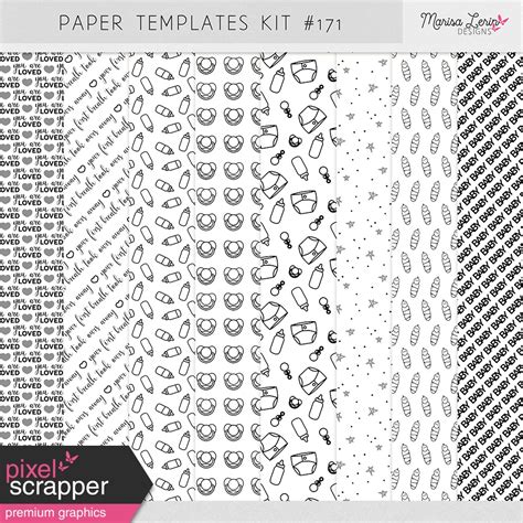 paper templates kit   marisa lerin graphics kit