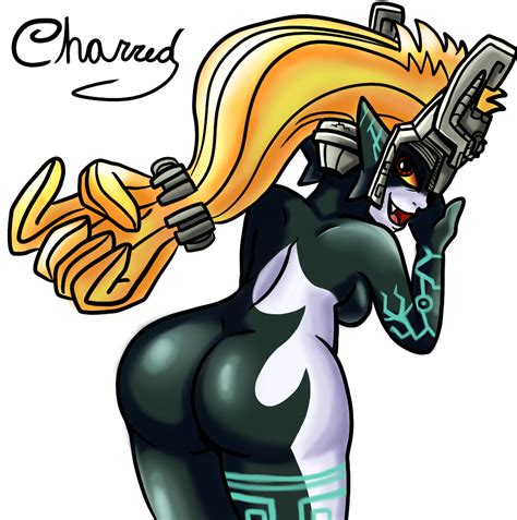 rule 34 ass back view charrousal color female female only imp midna nude solo the legend of