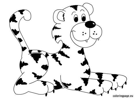 cartoon tiger coloring page