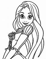 Rapunzel Tangled Disneyclips Book Pascal Hair Coloringpagesonly sketch template