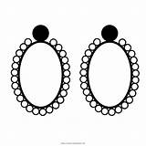 Earrings Coloring Template Sketch Pages sketch template