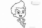 Coloring Pages Bubble Guppies Gil Clipart Kids Printable sketch template