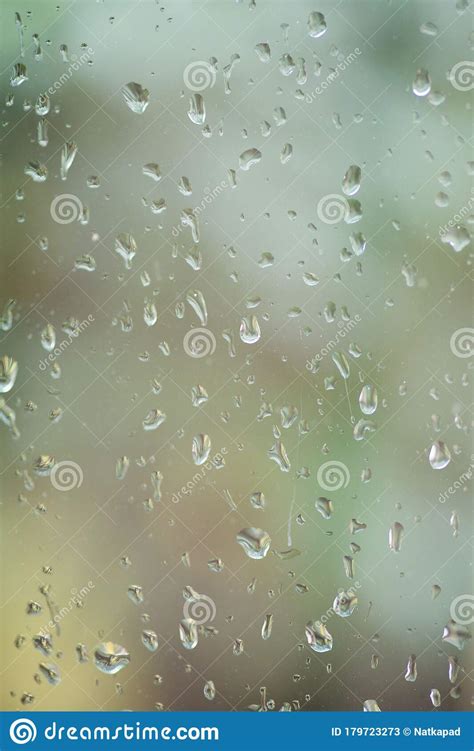 rain drops or condensation on the glass stock image image of winter